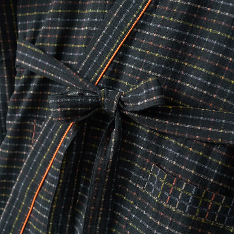 Ownkoti Plaid Organic Cotton Kimono Yukata Robe - image 7