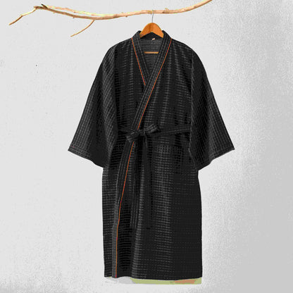 Ownkoti Plaid Organic Cotton Kimono Yukata Robe - image 1