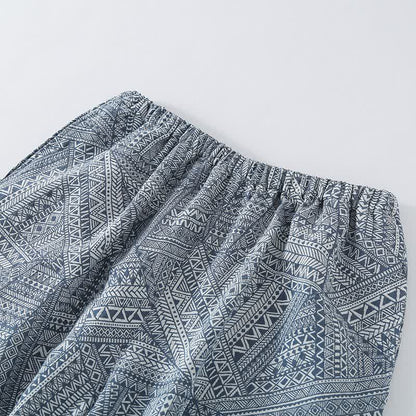 Geometric Pattern Cotton Gauze Loungewear Set - image 10