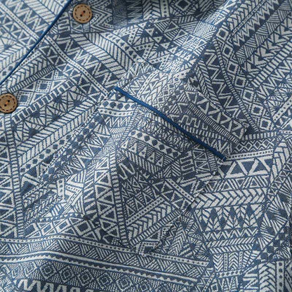 Geometric Pattern Cotton Gauze Loungewear Set - image 8