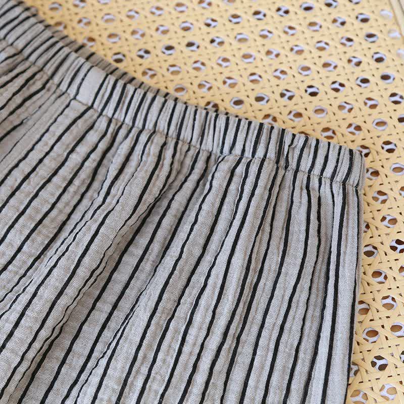 Pure Cotton Simple Striped Loungewear Set - image 10
