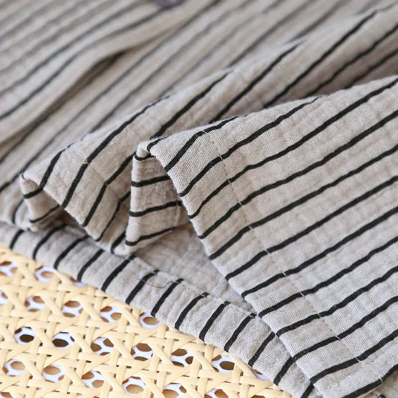 Pure Cotton Simple Striped Loungewear Set - image 9
