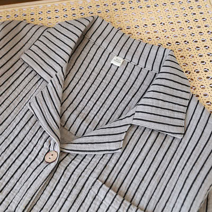 Pure Cotton Simple Striped Loungewear Set - image 5