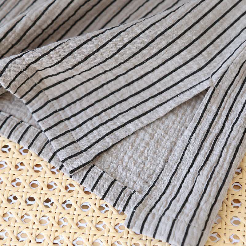 Pure Cotton Simple Striped Loungewear Set - image 7