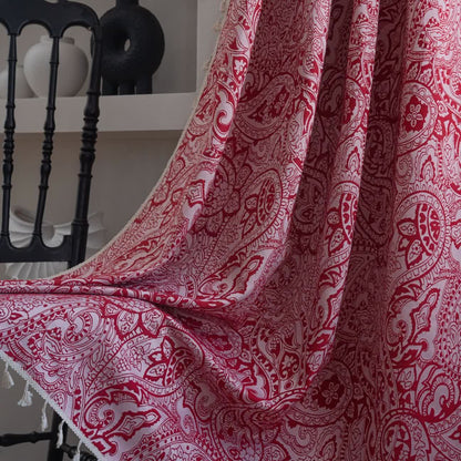 Ethnic Style Paisley Pattern Jacquard Curtain - image 3