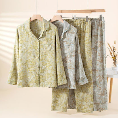 Ownkoti Pastoral Leaf Cotton Gauze Loungewear Set - image 0