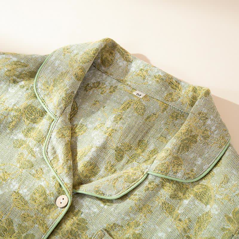 Ownkoti Pastoral Leaf Cotton Gauze Loungewear Set - image 4