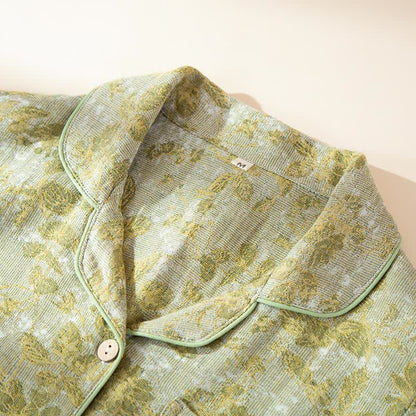 Ownkoti Pastoral Leaf Cotton Gauze Loungewear Set - image 4