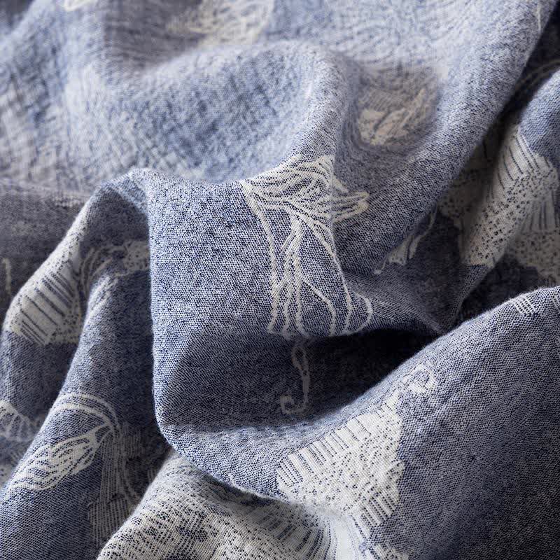 Floral Cotton Linen Kimono Robe - image 6