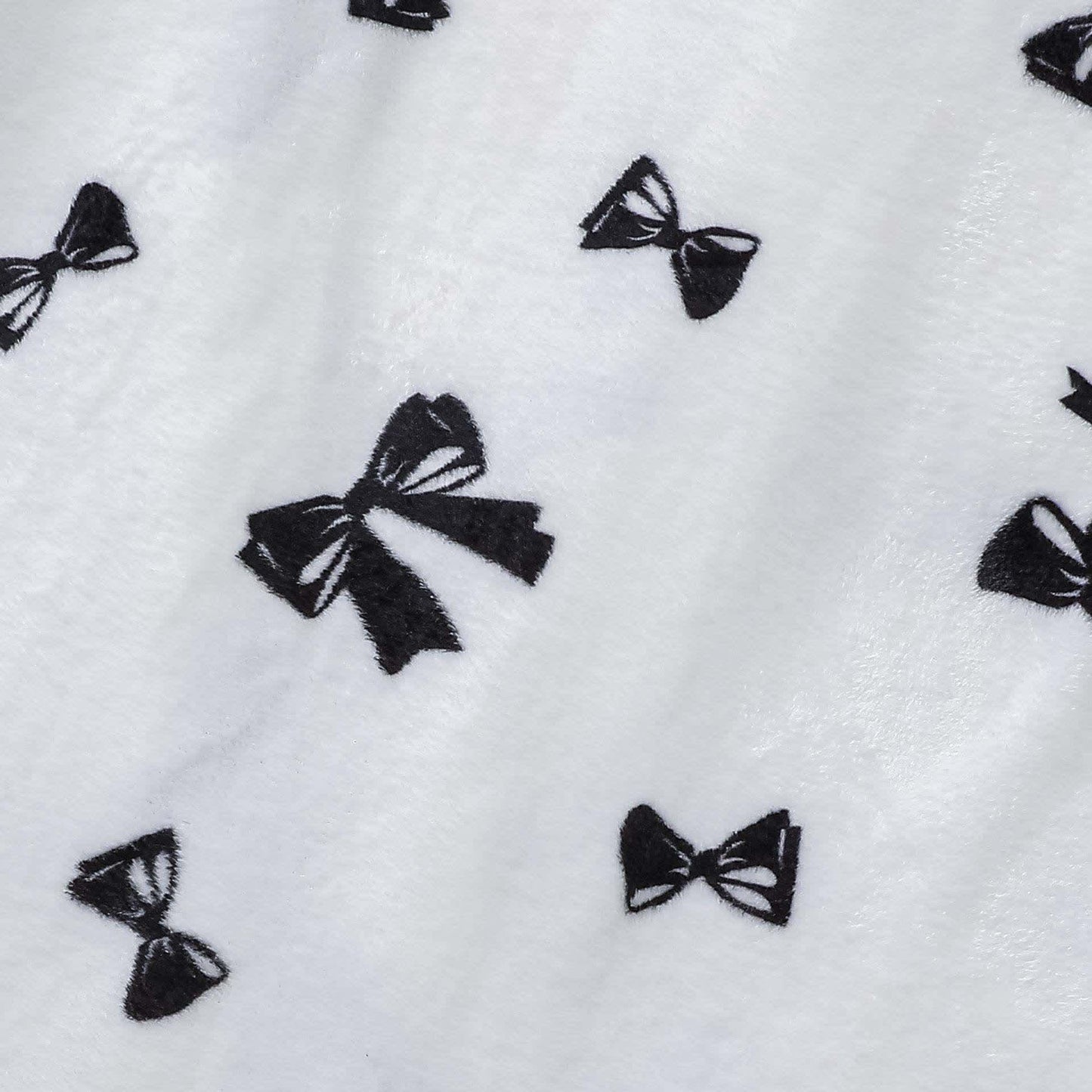 Black Bow Print Plush Bathrobe - image 7