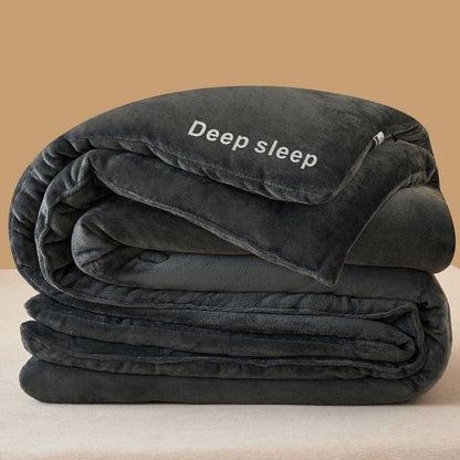 Letter Printed Fluffy Plush Warm Blanket - image 9