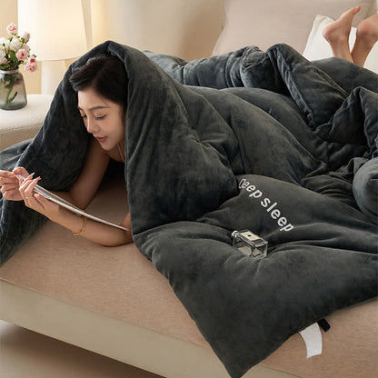 Letter Printed Fluffy Plush Warm Blanket - image 5