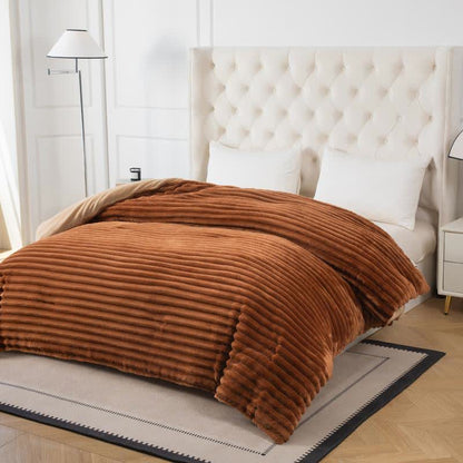 Solid Color Ribbed Plush Blanket - image 11