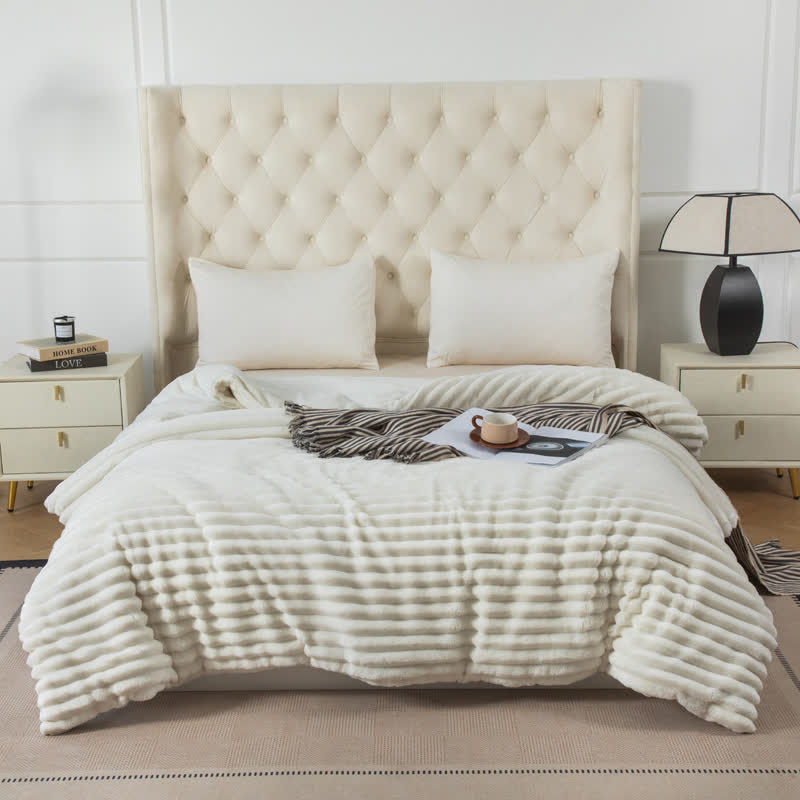 Solid Color Ribbed Plush Blanket - image 20