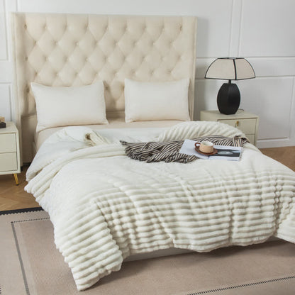 Solid Color Ribbed Plush Blanket - image 21