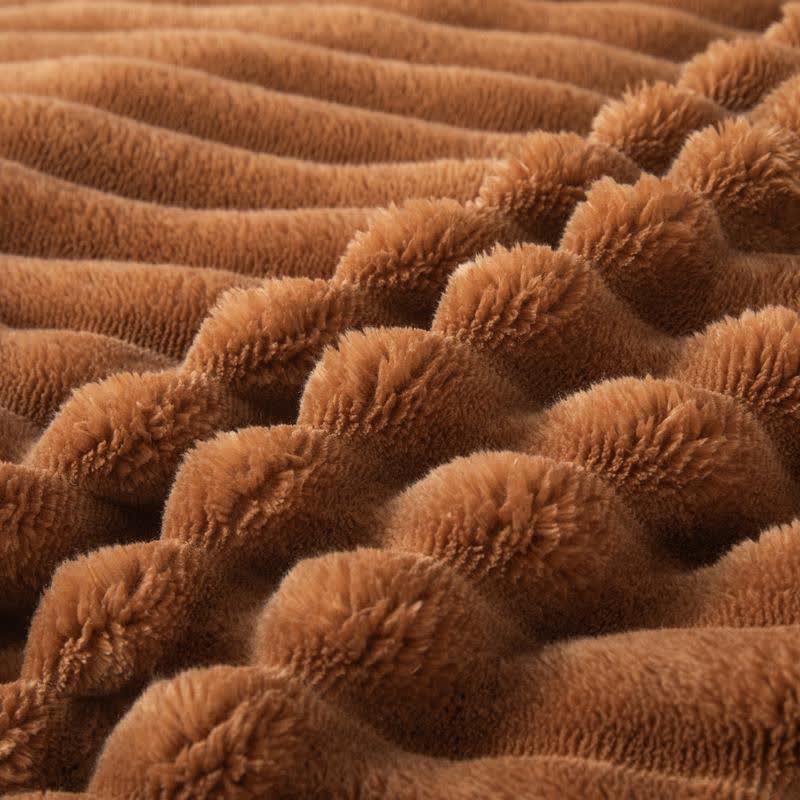 Solid Color Ribbed Plush Blanket - image 17