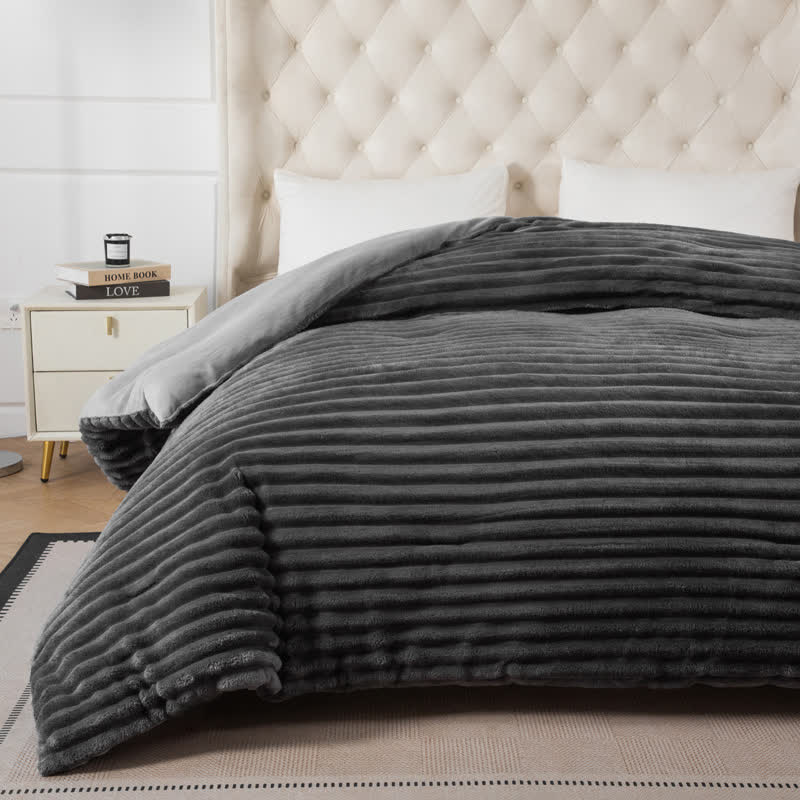 Solid Color Ribbed Plush Blanket - image 33