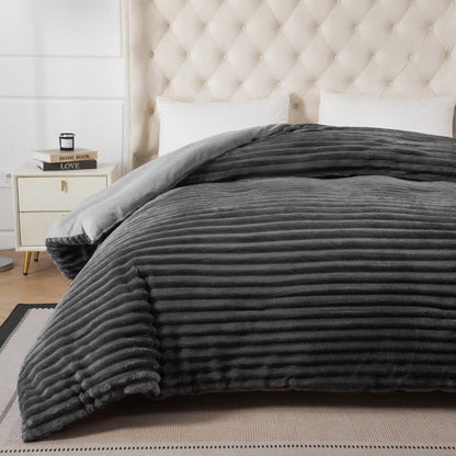 Solid Color Ribbed Plush Blanket - image 33