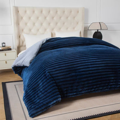 Solid Color Ribbed Plush Blanket - image 5