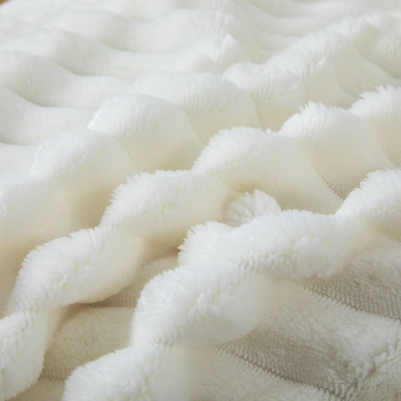Solid Color Ribbed Plush Blanket - image 27