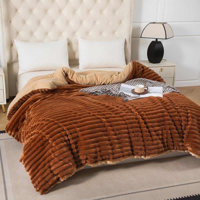 Solid Color Ribbed Plush Blanket - image 12