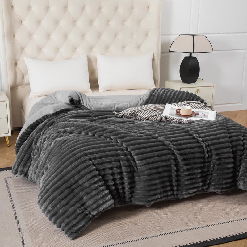 Solid Color Ribbed Plush Blanket - image 30