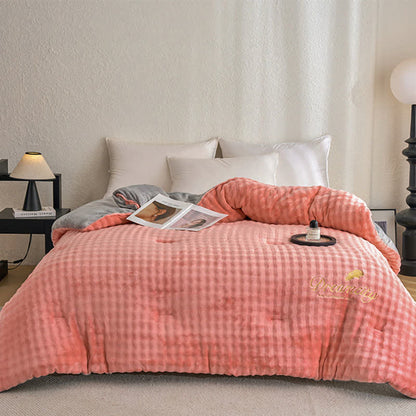 Solid Color Fluffy Textured Warm Blanket - image 4