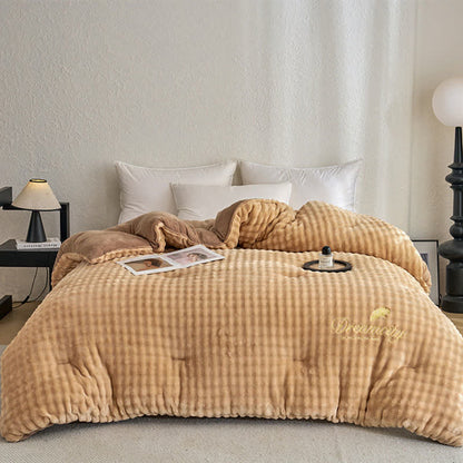 Solid Color Fluffy Textured Warm Blanket - image 0