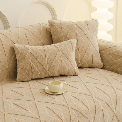 Simple Diamond Texture Sofa Throw Blanket - image 9
