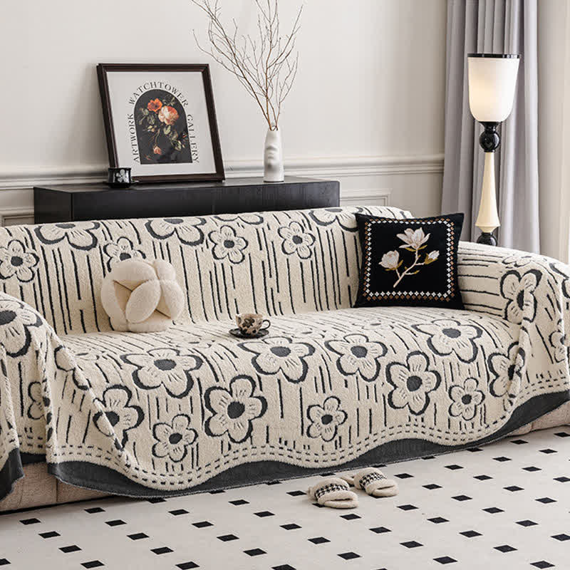 Floral Plush Sofa Throw Blanket - image 5