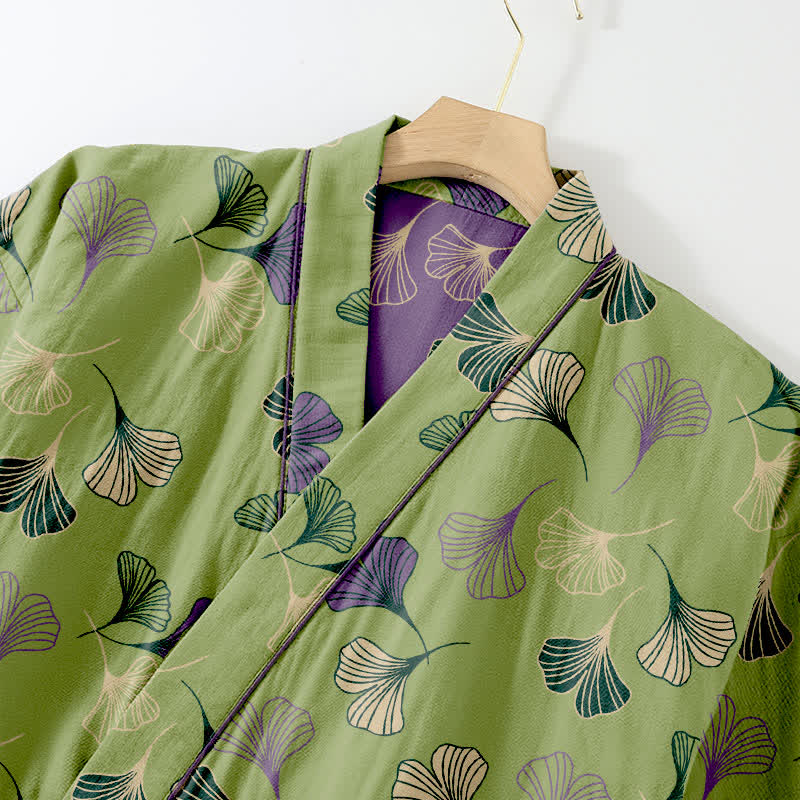 Ownkoti Ginkgo Cotton Gauze Kimono Loungewear Set - image 36