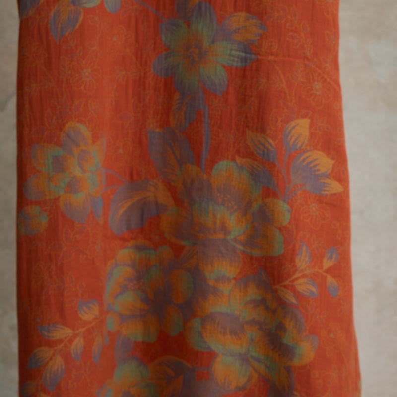 Vintage Peach Blossom Cotton Gauze Nightdress - image 9