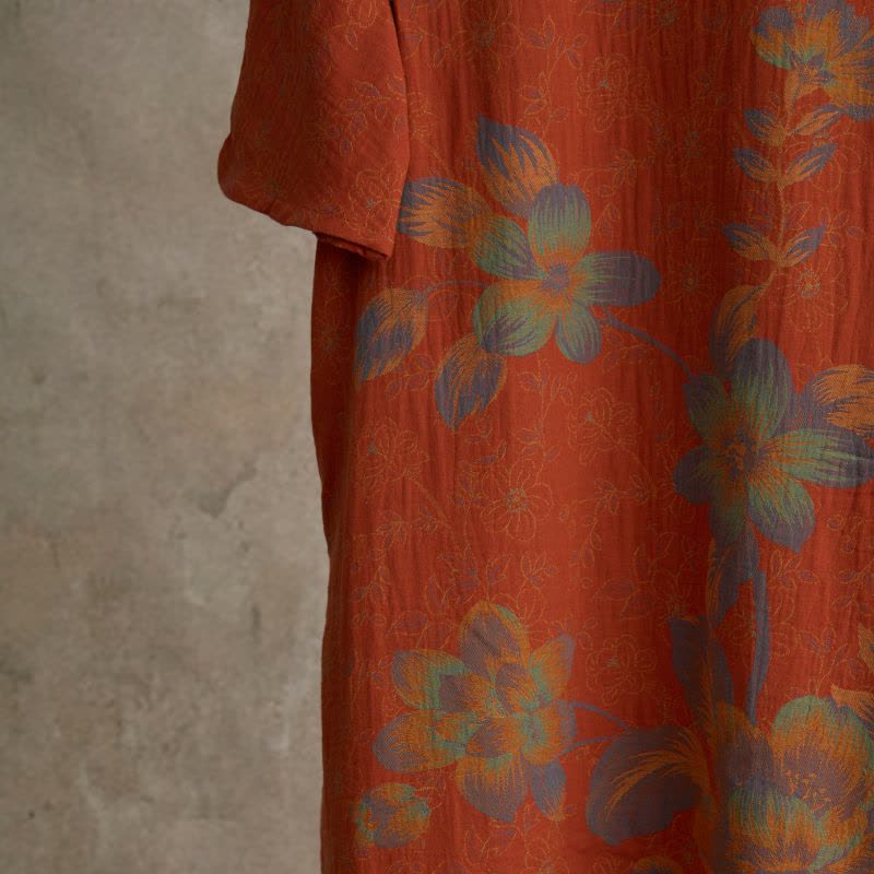 Vintage Peach Blossom Cotton Gauze Nightdress - image 10