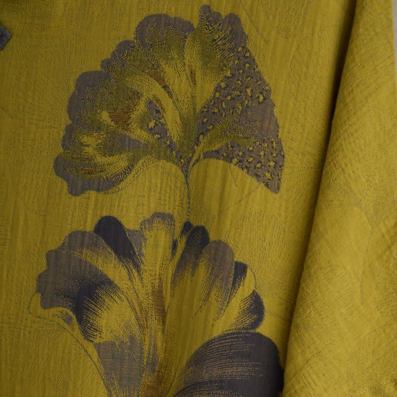Ownkoti Ginkgo Leaf Print Cotton Cheongsam Nightgown - image 4