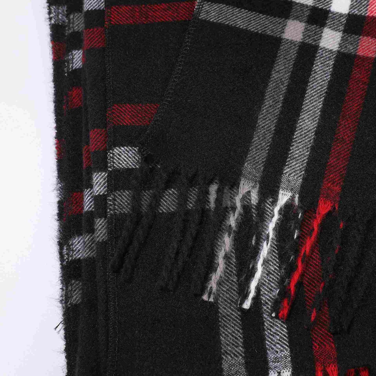 Classic Plaid Tassel Shawl Cape - image 3