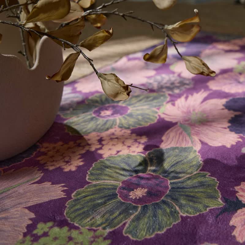 Ownkoti Vintage Botanical Foldable Anti-slip  Area Rug - image 6