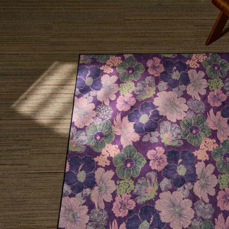 Ownkoti Vintage Botanical Foldable Anti-slip  Area Rug - image 3