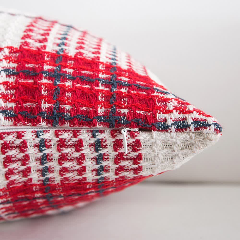 Modern Plaid Jacquard Decorative Pillowcase - image 5