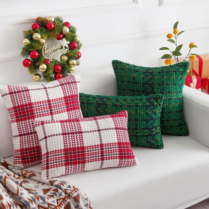 Modern Plaid Jacquard Decorative Pillowcase - image 0