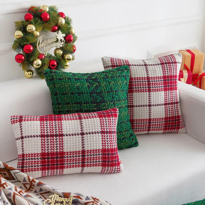Modern Plaid Jacquard Decorative Pillowcase - image 2