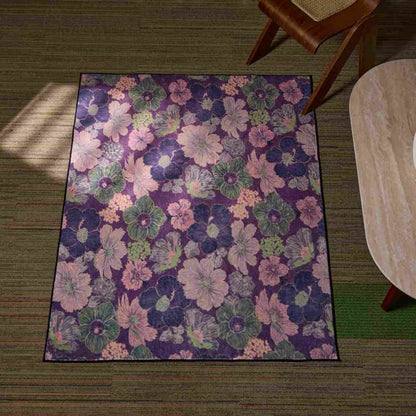 Vintage Botanical Foldable Anti-slip  Area Rug - image 1