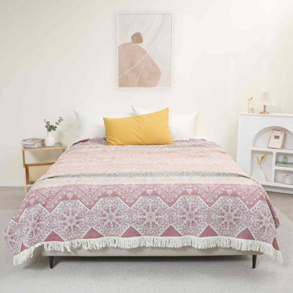 Ethnic Pattern Natural Cotton Gauze Quilt - Queen - image 0