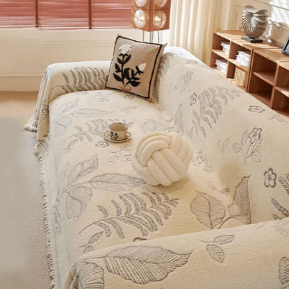 Rural Leaf Chenille Sofa Throw Blanket - image 13