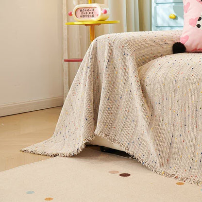 Colorful Polka Dot Chenille Sofa Protector - image 4