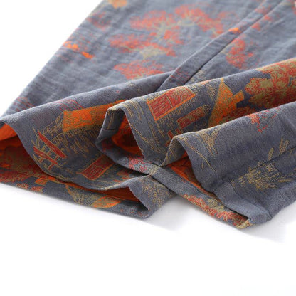 Retro Tree Jacquard Cotton Loungewear Set - image 8