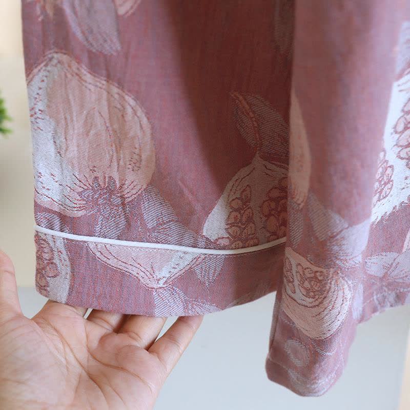 Vintage Pomegranate Cotton Gauze Loungewear Set - image 6