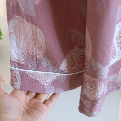 Vintage Pomegranate Cotton Gauze Loungewear Set - image 6