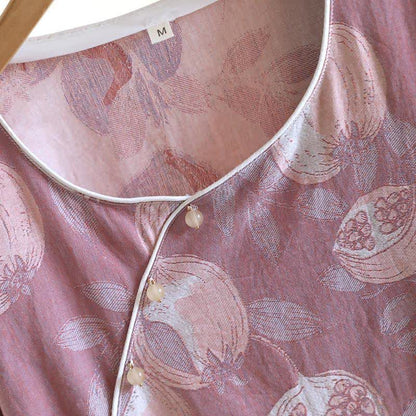 Vintage Pomegranate Cotton Gauze Loungewear Set - image 5