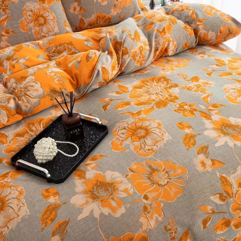 Blooming Floral Cotton Gauze Bedding Set(4PCS) - image 2