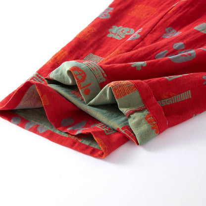 Oriental Auspicious Cotton Gauze Loungewear Set - image 6
